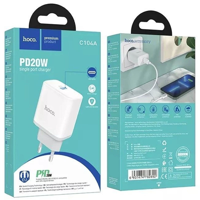 Уценка СЗУ Hoco C104A PD20W (1USB-C) Херсон - зображення 4