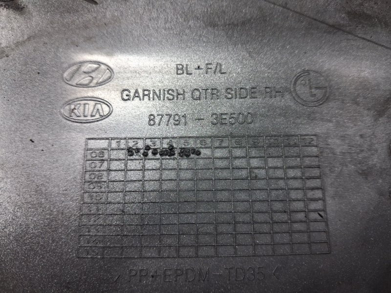 Накладка крыла Kia Sorento BL 2.5 DIESEL D4CB 2002 задн. прав. (б/у) Київ - зображення 4