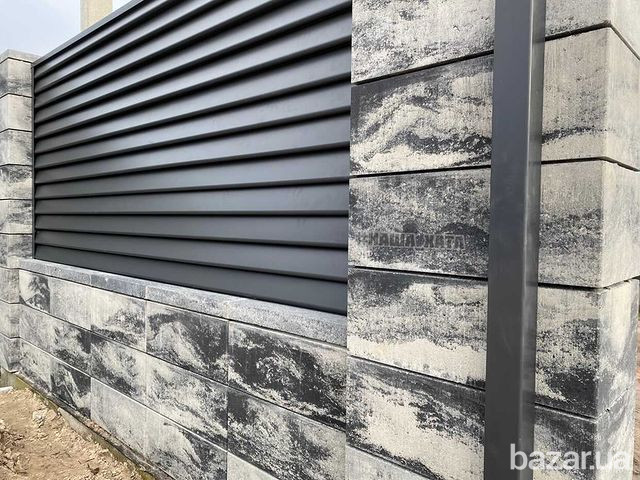 Гарний паркан та сучасна огорожа для будинку, котеджу, ціна паркану металевого з установкою. Одеса - зображення 5