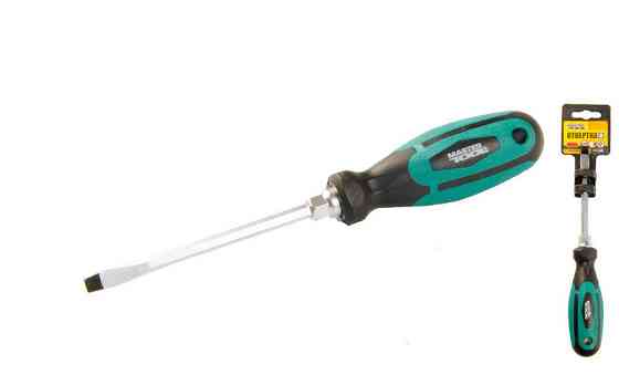 Отвёртка шлицевая магнитная MASTERTOOL HEXAGON SL5х100 мм ручка с TPR покрытием 45-8510 Харків