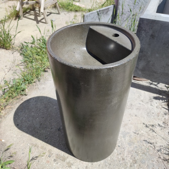 Умывальник из бетона самостоятельно стоящий тумба щелевой Одеса - зображення 6