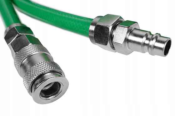 Шланг спиральный полиуретановый 8*12мм 15м с быстросъемными соединениями TOPTUL KHLC0815E Харків