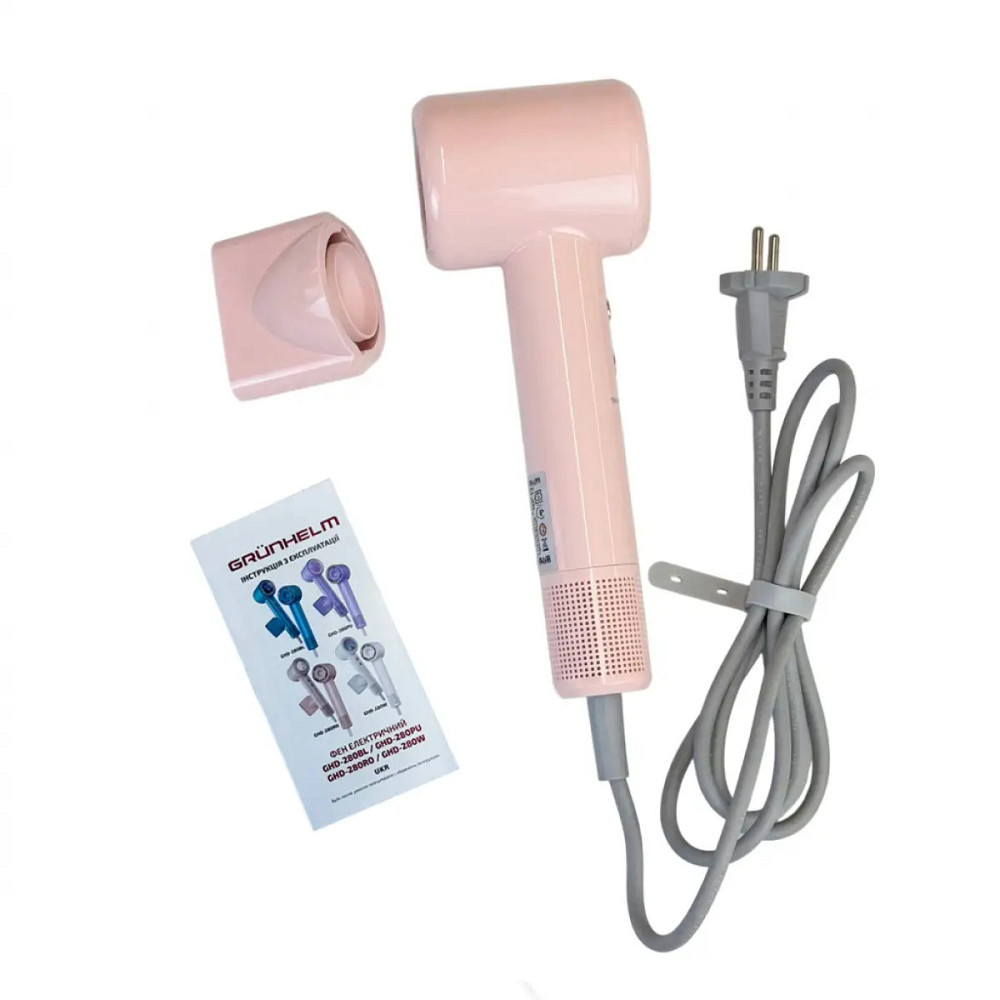 Фен Grunhelm GHD-280RO 1600 Вт розовый Київ - зображення 4