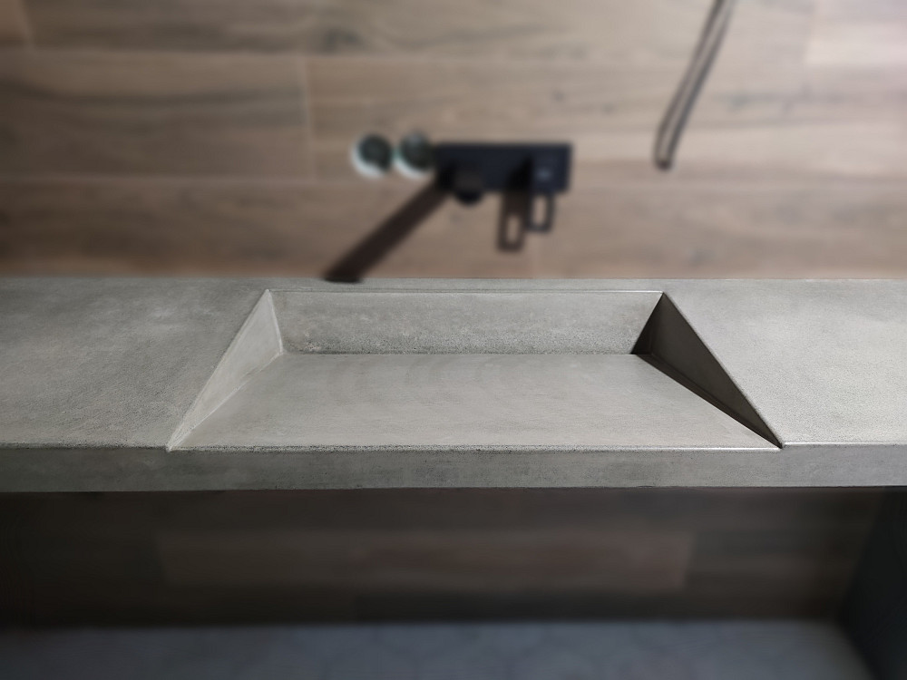 Умывальник щелевой из бетона,столешница в ванную,раковина,мойка,лофт Одеса - зображення 3