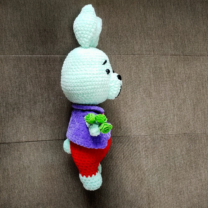 Іграшка м'яка Зайчик дитяча в'язана сувенір подарунок hand made ручна робота Нововолинськ - зображення 2