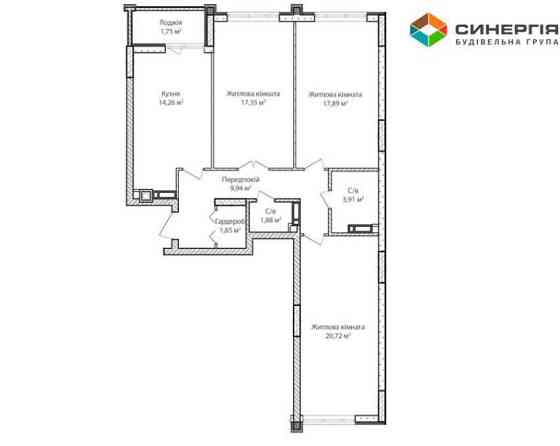 продажа 3-к квартира Киево-Святошинский, Ирпень, 114000 $ Ирпень