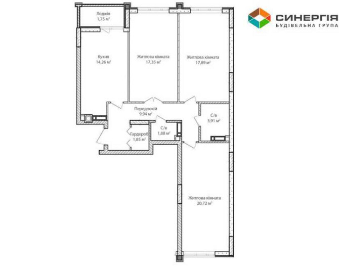 продажа 3-к квартира Киево-Святошинский, Ирпень, 114000 $ Ирпень - изображение 3
