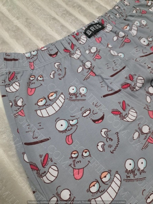 Мужские боксеры BRES с принтом «Смешные рожицы» (арт. MSHK 304/03/137) Кривий Ріг - зображення 4