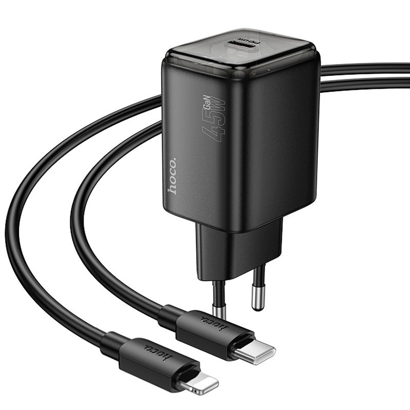 Уценка СЗУ Hoco N54 Monsoon PD45W (1USB-C) + кабель Type-C to Lightning Херсон - зображення 3