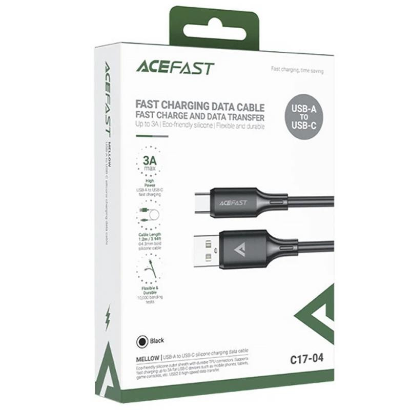 Дата кабель Acefast C17-04 USB to Type-C 3A (1.2m) Херсон - зображення 2