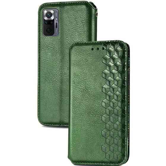 Кожаный чехол-книжка GETMAN Cubic (PU) для Xiaomi Redmi Note 10 Pro / 10 Pro Max Херсон