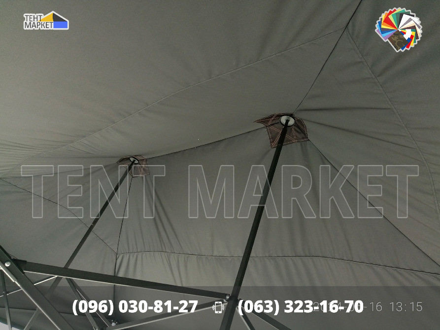 Шатер розсувний 4,5х3 Heavy Line Quality Чорний. Шатри розсувні намети палатки виготовлення тенти Запорожье - изображение 5