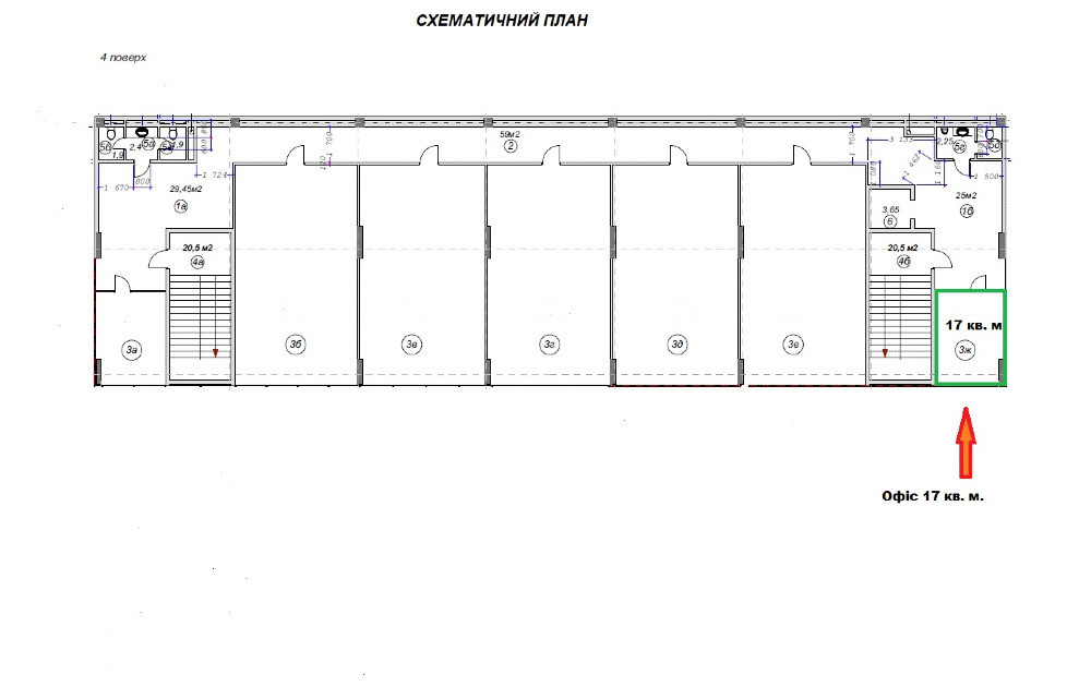 Офісне приміщення 17 кв. м. видове у сучасному офісно-складському комплексі Київ - зображення 9