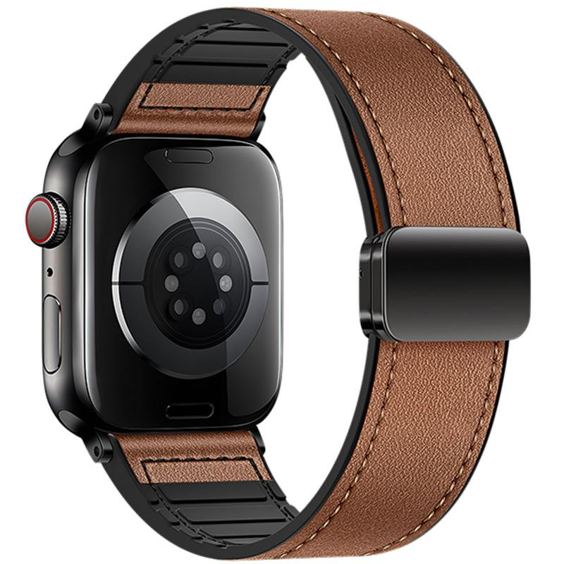 Ремешок Hoco WA34 Basic magnetic buckle silicone leather strap для Apple watch 38/40/41/42mm Херсон - зображення 2