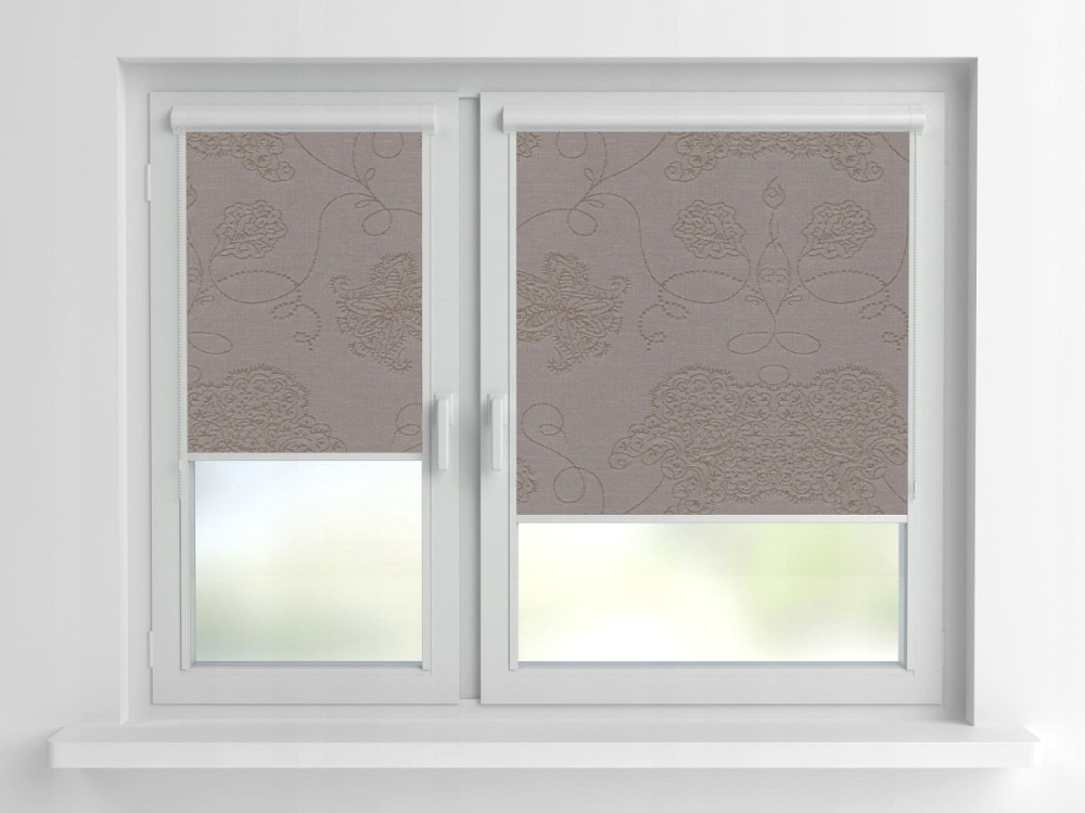 Рулонна штора Rolets Кінга 2-406-900 90x170 см закритого типу Світло-коричнева Київ - зображення 1