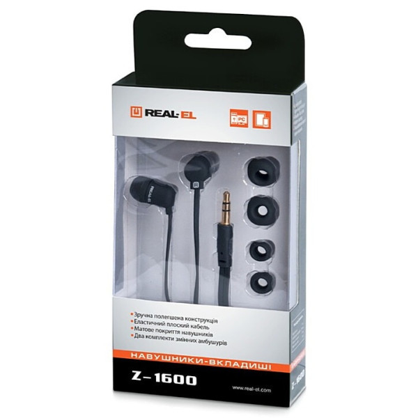 Навушники REAL-EL Z-1600 Mobile Black (EL124100036) (Код товару:42223) Харьков - изображение 2