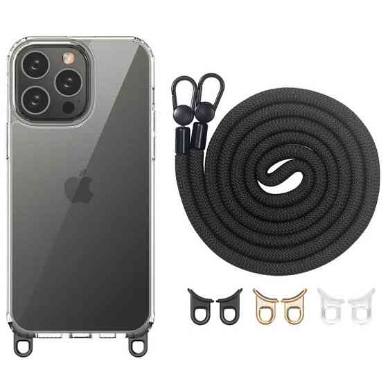 Чехол TPU Transparent with Straps для Apple iPhone 12 Pro Max (6.7") Херсон