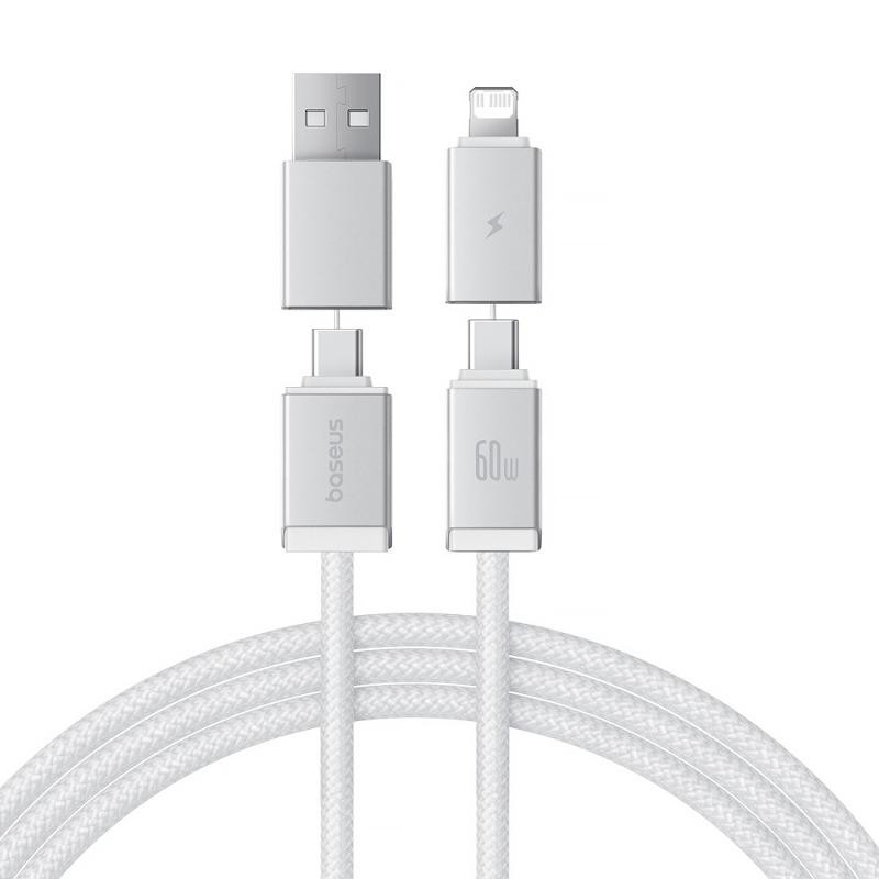 Дата кабель Baseus Versatile Two-for-Two USB/Type-C to Type-C/Lightning 60W (2m) (P10383000) Херсон - изображение 1