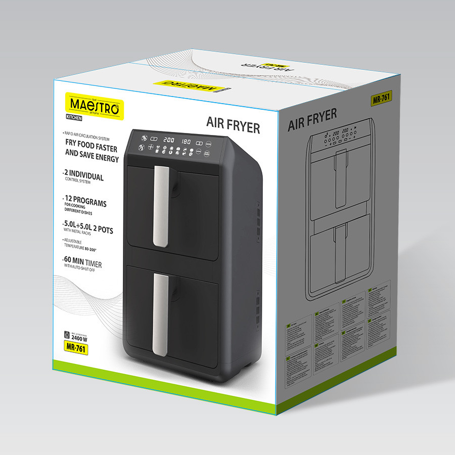 Аэрофритюрница Maestro MR-761 2400 Вт черная Киев - изображение 7