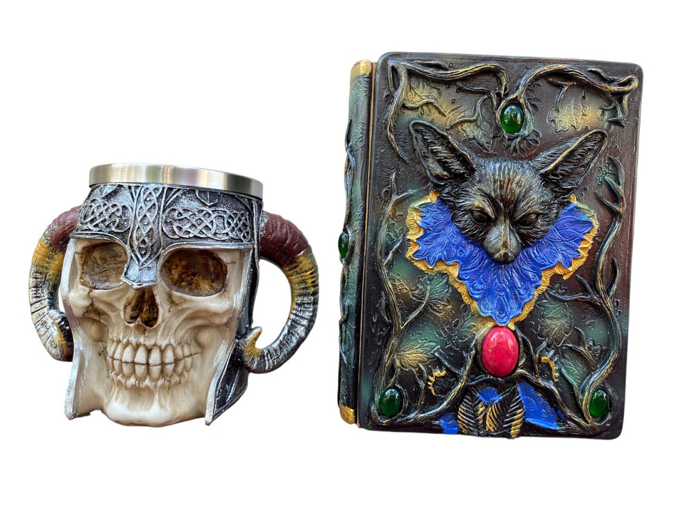 Подарочный набор Кружка 3 Рогатый Череп и Блокнот 3 «Лесной Гримуар Лисы» Київ - зображення 3