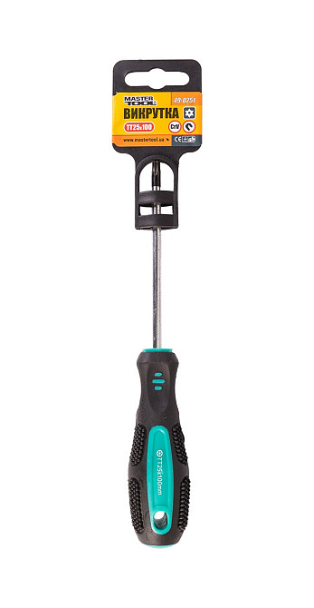 Отвёртка магнитная MASTERTOOL TORX TT25х100 мм ручка с TPR покрытием 49-0251 Харків - зображення 2