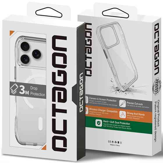 Чехол TPU Space Octagon with Magnetic Fit для Apple iPhone 17 Pro / 18 Pro (6.3") Херсон