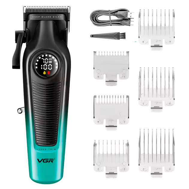 Машинка для стрижки аккумуляторная VGR V-196 GREEN 5 Вт зеленая Киев - изображение 1