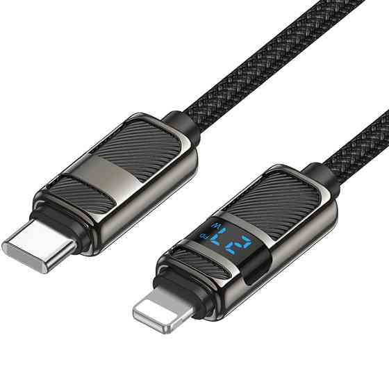 Уценка Дата кабель Hoco U137 Line with display Type-C to Lightning 27W (1.2m) Херсон