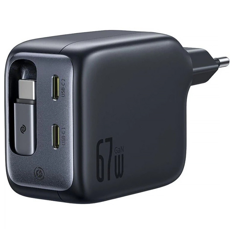 СЗУ Baseus EnerCore CJ11 PD67W with retractable cable (3USB-C) (E0121E) Херсон - зображення 1
