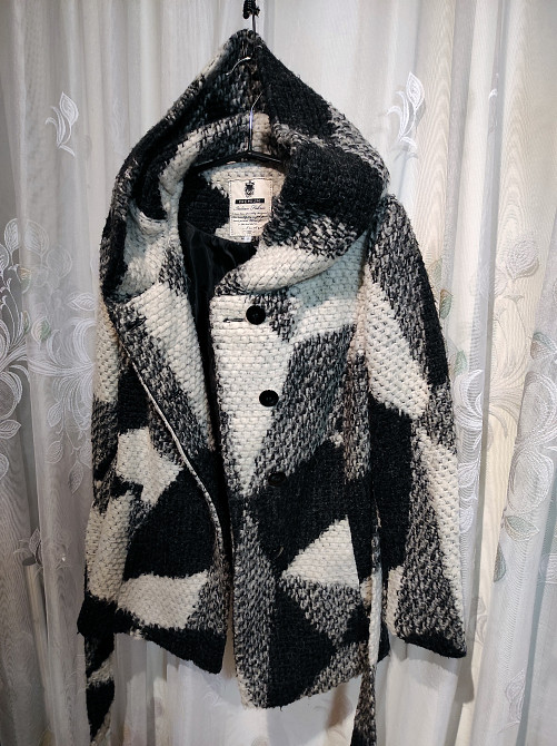 Півпальто(куртка)з каптуром,вовна,мохер, р.36,Premium Italian Fabric Самбір - зображення 1