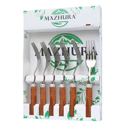 Набір виделок закусочних Mazhura Wood Walnut MZ-506096 6 шт Київ