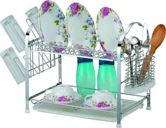 Двоярусна сушарка для посуду 44х25,3х36 см Empire M-9786 Київ