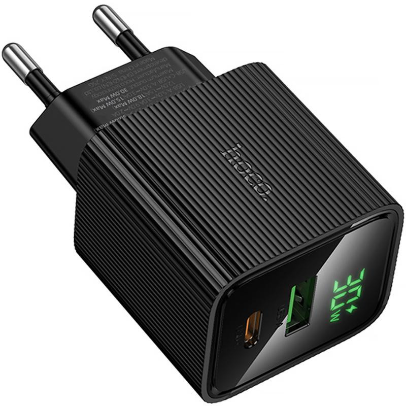 Уценка СЗУ Hoco CS84A Excellent with digital display PD30W+QC3.0 (1USB-A/1C) Херсон - зображення 5