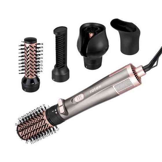 Фен-щетка Rotex AirBrush Plus RHC495-T 1100 Вт серебристый Київ
