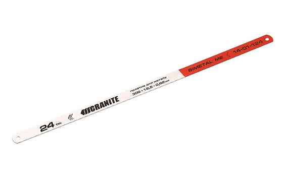 Полотно для металла GRANITE Bimetal одностороннее М2 300х12.5х0.62 мм/24х1" 6 шт 14-01-124 Харків