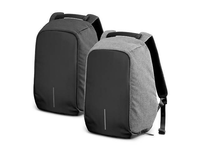 Рюкзак Бобби с защитой от карманников антивор USB разъем Серый Одесса - изображение 3