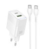 СЗУ Hoco CS112A Lounge PD30W+QC3.0 (1USB-A/1C) + кабель Type-C to Type-C Херсон