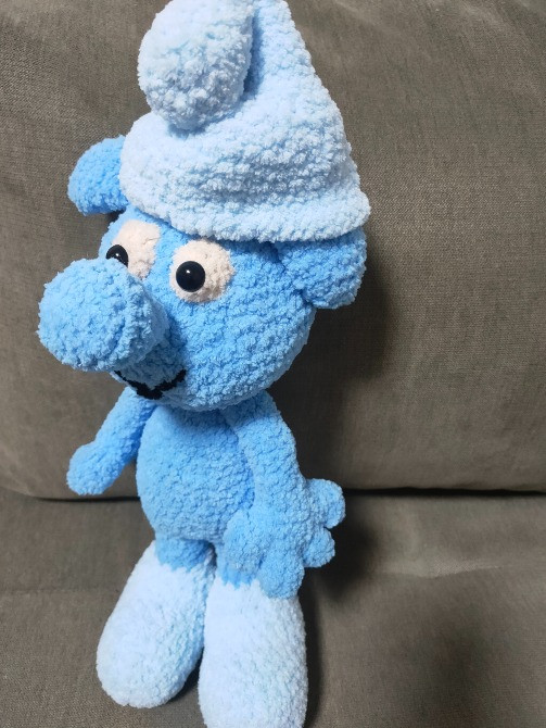 Гном смурф 35см іграшка в'язана мяка гачком подарунок сувенір ручна робота hand made Нововолинськ - зображення 2