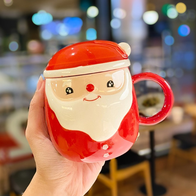 Кухоль з кришкою новорічна Santa Claus 1 13714 350 мл Київ - зображення 1