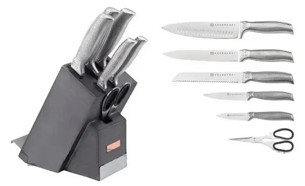 Набір ножів Edenberg EB-11023-Dark-grey 7 предметів темно-сірий Київ - зображення 1