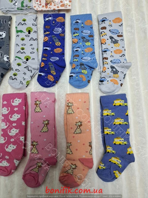 Разноцветные махровые детские колготки ТМ AfRica (размер 12) (арт. 302К) Кривий Ріг - зображення 5