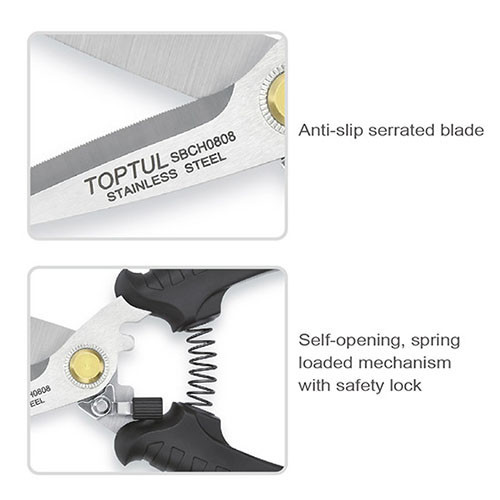 Ножницы многофункциональные 8" TOPTUL SBCH0808 Харьков - изображение 3