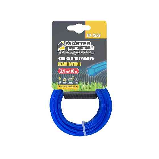 Леска для триммера MASTERTOOL СЕМИУГОЛЬНИК 2,40 мм 10 м 19-1524 Харків