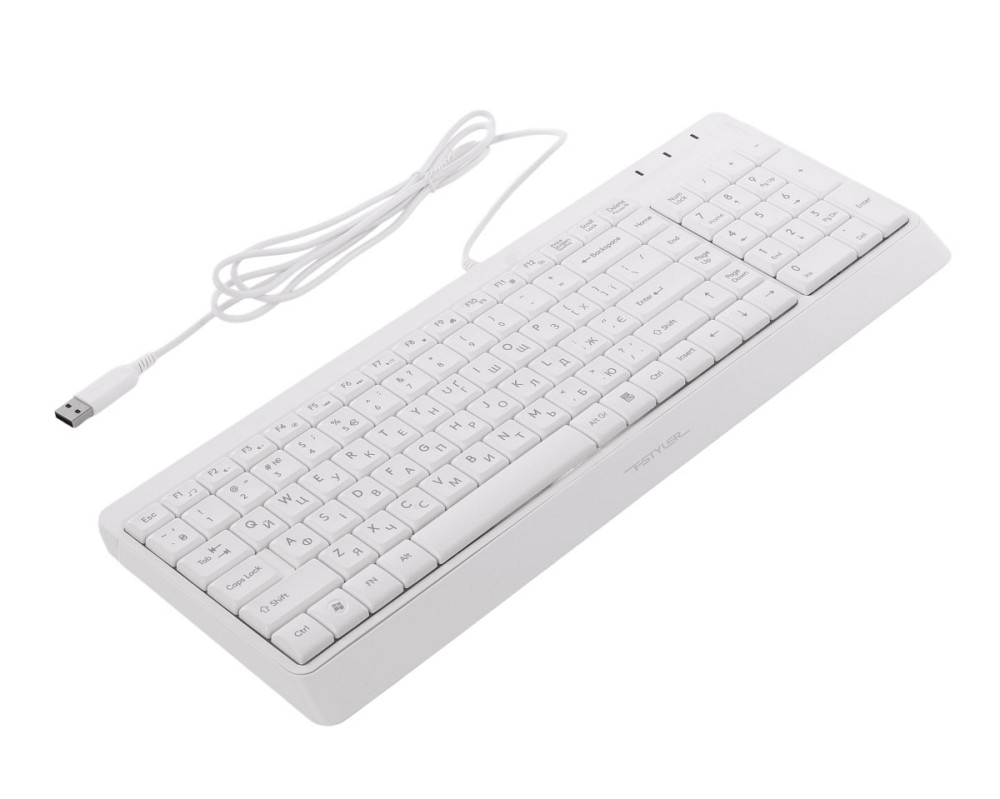 Клавиатура компьютерная проводная A4Tech Fstyler FK15(White) белая Київ - зображення 4