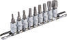 Набор головок торцевых с отверточными насадками TORX MASTERTOOL ¼" T10-T60 CrV 9 шт 78-1400 Харків