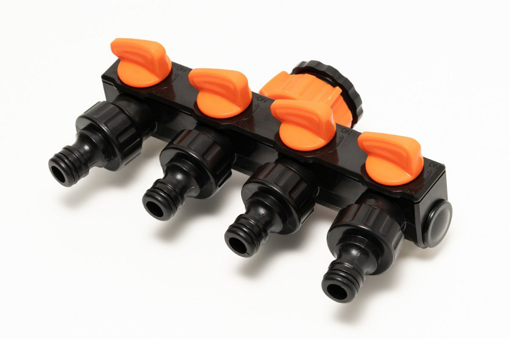 Распределитель четырехканальный ¾" - 1" ВР MASTERTOOL с регулировочными вентилями 92-9380 Харків - зображення 6