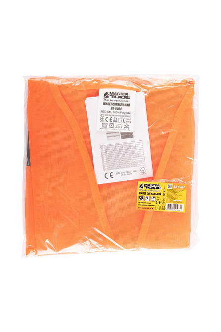Жилет безопасности светоотражающий MASTERTOOL II-EN ISO 13688 EN ISO 20471 XXL оранжевый 83-0004 Харьков - изображение 5