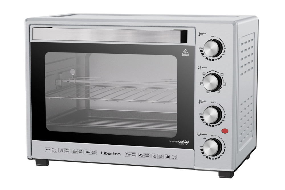 Електродуховка Liberton LEO-602-Inox 2200 Вт белая Київ - зображення 1