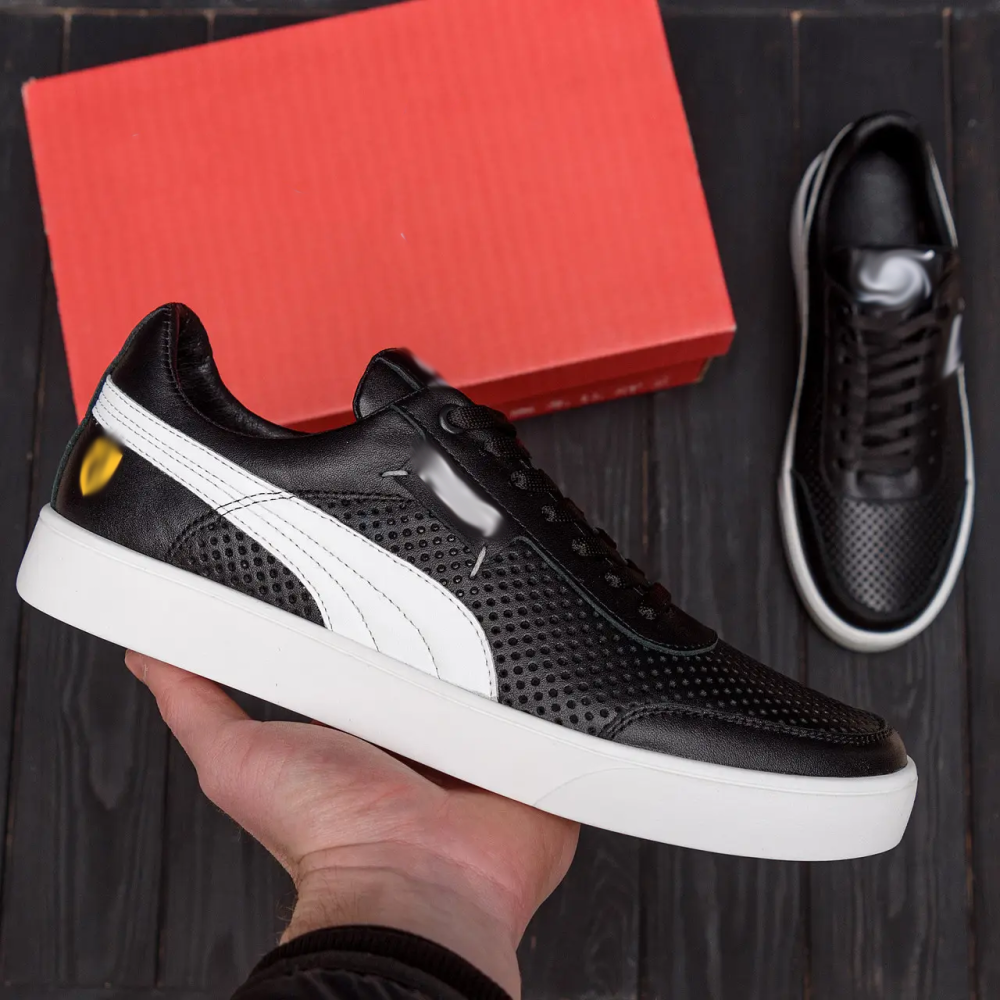 Чоловічі літні шкіряні кеди перфорація Киев - изображение 9