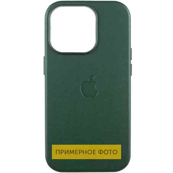 Кожаный чехол Leather Case (AAA) with MagSafe and Animation для Apple iPhone 16 (6.1") Херсон